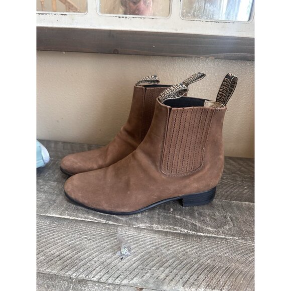 El Besserro Men’s Botines Camel Nubuck Charro Short Boots US 7/Mexico 26 - Picture 1 of 5